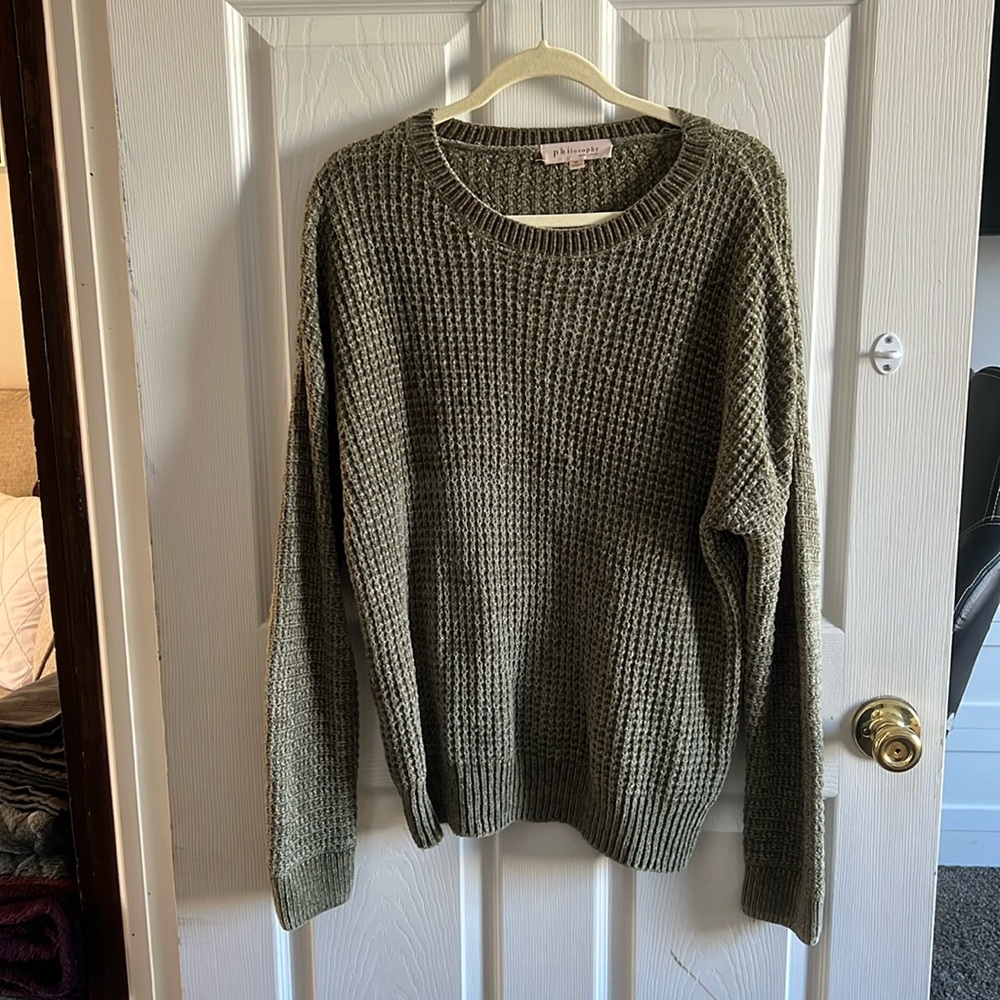 Forest Green Oversized Knitted Sweater